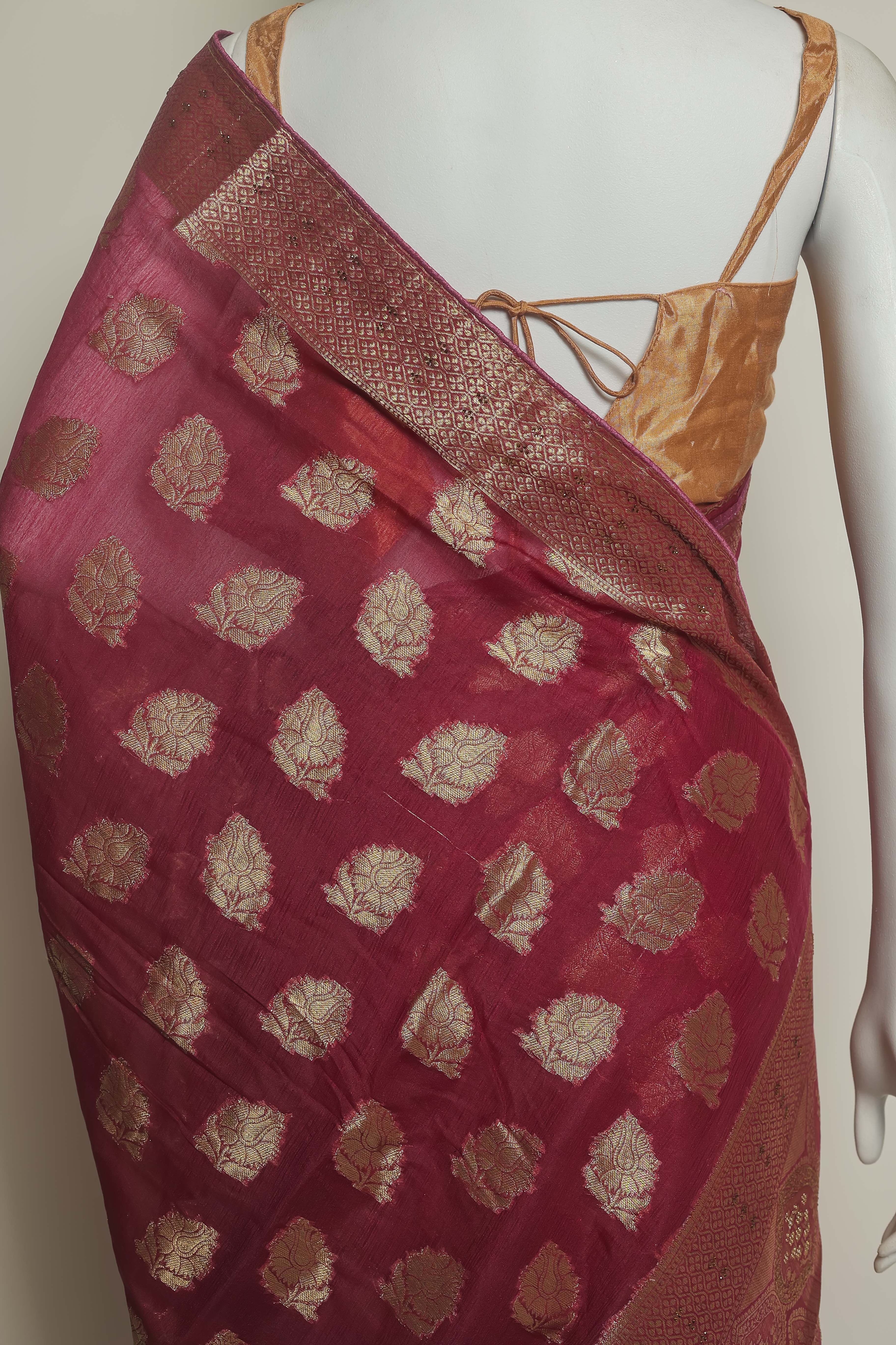 Ethereal Grace Art Chiffon Saree – Swarovski Sparkle Elegance